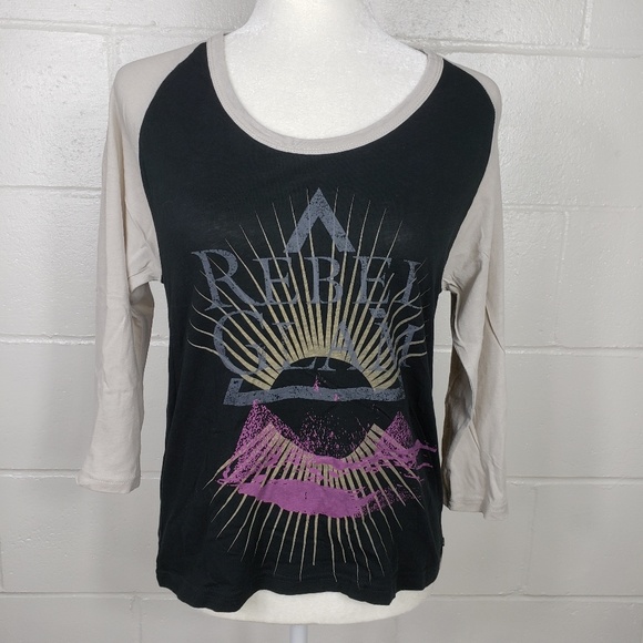 One Teaspoon Tops - One Teaspoon Rebel Bobby Jo Raglan Tee